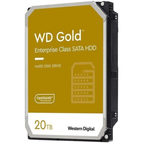 Western Digital 20TB WD Gold Enterprise Class SATA Internal Hard Drive HDD - 7200 RPM, SATA 6 Gb/s, 512 MB Cache, 3.5