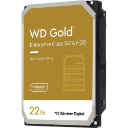 Western Digital 22TB WD Gold Enterprise Class SATA Internal Hard Drive HDD - 7200 RPM, SATA 6 Gb/s, 512 MB Cache, 3.5