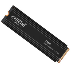 Crucial T700 2TB Gen5 NVMe SSD Heatsink - 12400/11800MB/s R/W 1200TBW 1500K IOPs 1.5M hrs MTTF with DirectStorage for Intel 13th Gen  AMD Ryzen 7000