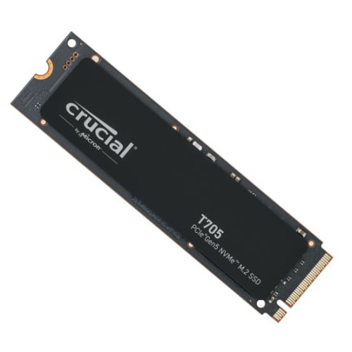 Crucial T705 1TB Gen5 NVMe SSD - 13600/10200 MB/s R/W 600TBW 1400K IOPs 1.5M hrs MTTF DirectStorage for Intel 14th Gen  AMD Ryzen 7000