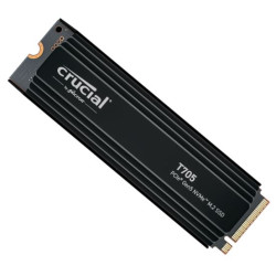 Crucial T705 1TB Gen5 NVMe SSD Heatsink - 13600/10200 MB/s R/W 600TBW 1400K IOPs 1.5M hrs MTTF DirectStorage for Intel 14th Gen  AMD Ryzen 7000