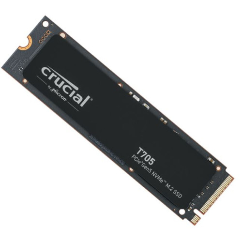 Crucial T705 2TB Gen5 NVMe SSD - 14500/12700 MB/s R/W 1200TBW 1550K IOPs 1.5M hrs MTTF DirectStorage for Intel 14th Gen  AMD Ryzen 7000