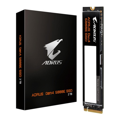 Gigabyte AORUS Gen4 5000E SSD 2TB PCI-Express 4.0x4, NVMe 1.4, Sequential Read ~6500 MB/s, Sequential Write ~6000 MB/s