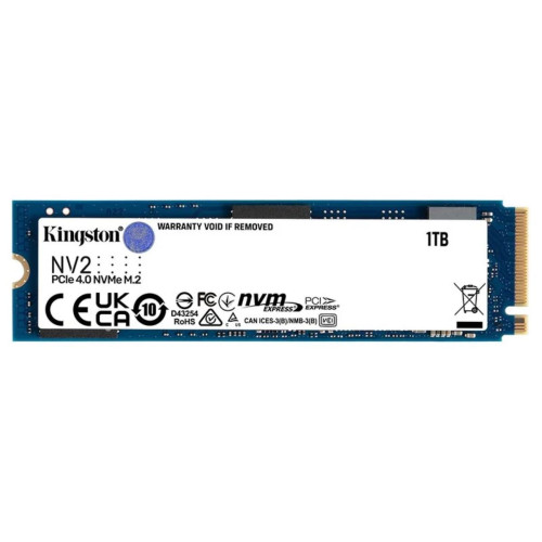 Kingston Nv2 1TB M.2 NVMe PCIe 4.0 SSD - 3500/2100MB/s 320TBW 1.5 Million Hrs M.2 2280 3Y WTY