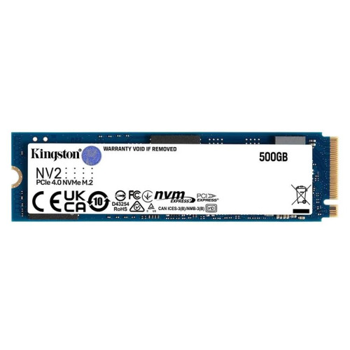 (LS) Kingston Nv2 500GB M.2 NVMe PCIe 4.0 SSD - 3500/2100MB/s 160TBW 1.5 Million Hrs M.2 2280 3Y WTY