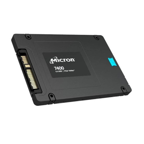 Micron 7400 Pro 3.84TB Gen4 NVMe Enterprise SSD U.3 6600/3500 MB/s R/W 800K/150K IOPS 25700TBW 1DWPD 2M hrs MTTF Server Data Centre 5yrs