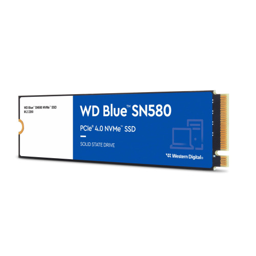 Western Digital WDS500G3B0E Blue SN580 NVMe™ SSD 500GB  M.2 2280  PCIe Gen4 x4  5-Year Limited Warranty