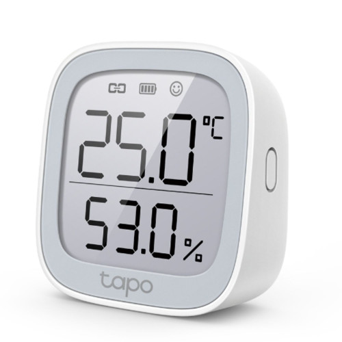 TP-Link Tapo Smart Temperature  Humidity Monitor, Real-Time  Accurate, E-ink Display, Free Data Storage  Visual Graphs,