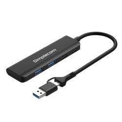 Simplecom CH385 SuperSpeed USB-A and USB-C 4-Port Combo Hub USB 3.2 Gen 1 (2x USB-A and 2x USB-C Ports)