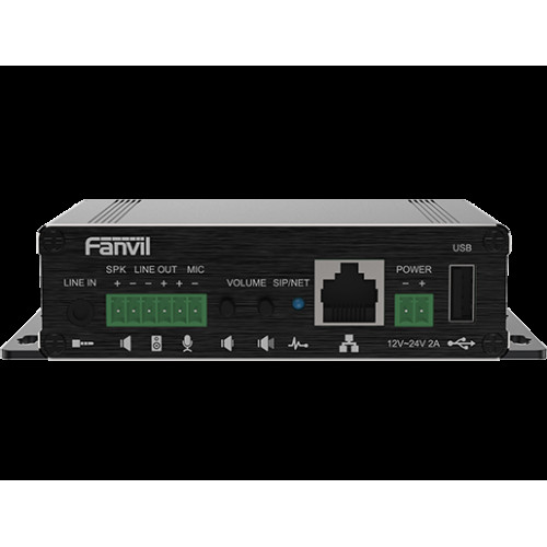 Fanvil PA3 Video Intercom  Paging Gateway, 2 SIP Lines, 1 Speaker interface and 1 microphone interface, Support USB or TF Card, Support POE