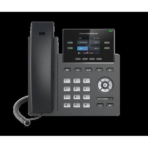 Grandstream GRP2612P 4 Line IP Phone, 2 SIP Accounts, 320x240 Colour Screen, HD Audio, Powerable Via POE