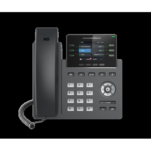 Grandstream GRP2613 6 Line IP Phone, 3 SIP Accounts, 320x240 Colour Screen, HD Audio, Powerable Via POE