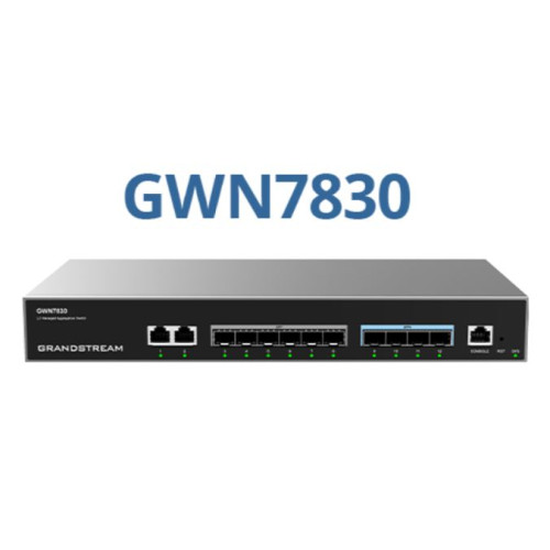 Grandstream GWN7830 Enterprise Layer 3 Managed Aggregation Switch, 6 x SFP, 4 x SFP+, 2 x GigE