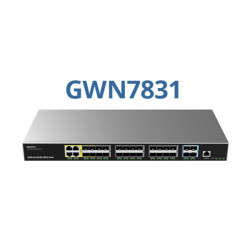 Grandstream GWN7831 Enterprise Layer 3 Managed Aggregation Switch, 20 x SFP, 4 x SFP/GigE Combo, 4 x SFP+, Redundant PSU