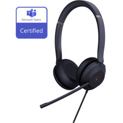 Yealink TEAMS-UH37-D Teams Certified USB Wired Headset, Stereo, USB-A 2.0, 35mm Speaker, Busylight, Leather Ear Cushion