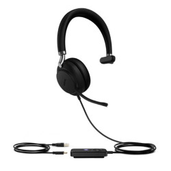 Yealink TEAMS-UH38-M Teams Certified Dual Mode USB and Bluetooth Headset, Mono, USB-A, Call Controller