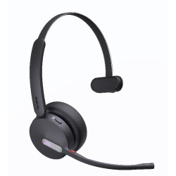 Yealink WH64 Hybrid MonoTeams DECT Wireless Headset, DECT  Bluetooth Hybrid Wireless Technology, 3-Mic Noise Cancellation, Teams, Dongle WDD60