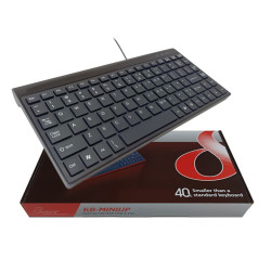 8Ware Compact Mini Ergonomic Keyboard USB  PS2 Black 88 Keys Multimedia Keyboard Windows 7 / 8 / 10 / Vista,IBM or Compatible systems Plug  play pap