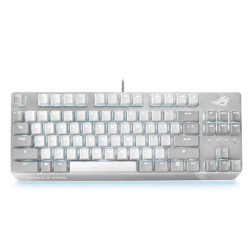 (On Special) ASUS X806 STRIX SCOPE NX TKL Moonlight White Brown Switch Wired Mechanical RGB Gaming Keyboard