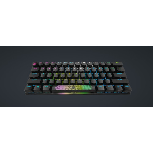 CORSAIR K70 PRO MINI WIRELESS RGB 60% CHERRY MX SPEED, Backlit RGB LED, , Black, Black PBT Keycaps Mechanical Gaming Keyboard (LS)