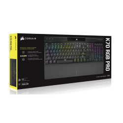 CORSAIR K70 RGB PRO OPX Optical-Mechanical Gaming Keyboard, Backlit RGB LED, CORSAIR OPX, Black, Black PBT Keycaps. (LS)