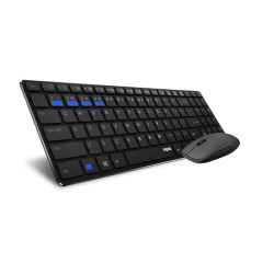 RAPOO 9300M Bluetooth 4.0  2.4G Wireless Multi-mode Keyboard Mouse Combo Black - 1300DPI Spill-Resistant 5.6mm Ultra-Slim ~ 9060M