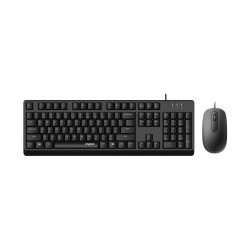 RAPOO X130pro - Wired Optical Mouse and Keyboard Combo Black / 1000dpi / Spill Resistant