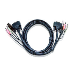 Aten KVM Cable 3m with DVI-D (Dual Link) USB  Audio to DVI-D (Dual Link), USB  Audio (LS)