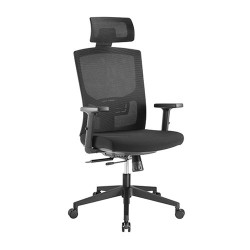 Brateck Ergonomic Mesh Office Chair with Headrest (655x675x1165-1265mm) Up to 150kg - Mesh Fabric (LS)