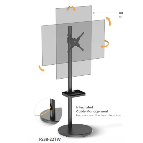 Brateck Mobile Spring assisted Display Floor Stand Fit Most 17