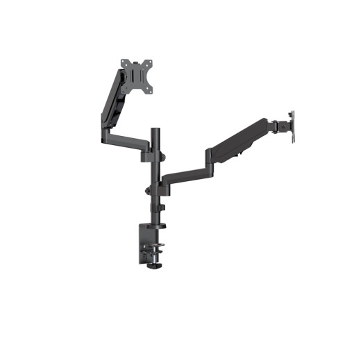 Brateck Dual Monitor Full Extension Gas Spring Dual Monitor Arm (independent Arms) Fit Most 17