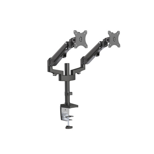 Brateck Dual Monitors Heavy-Duty Aluminum Gas Spring Monitor Arm Fit Most 17''-32'' Up to 12kg per screen VESA 75x75/100x100