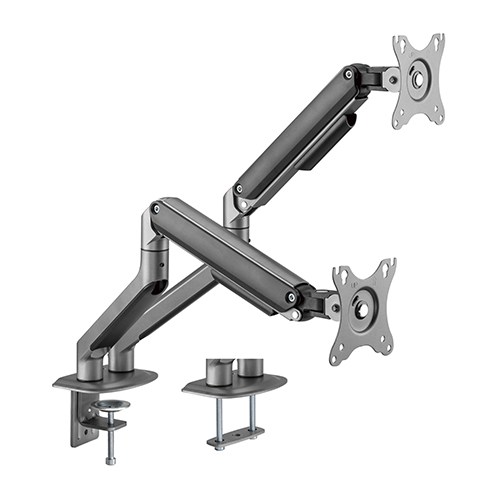 Brateck Dual Monitor Economical Spring-Assisted Monitor Arm Fit Most 17