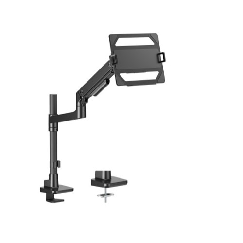 Brateck LDT81-C012P-ML-B POLE-MOUNTED HEAVY-DUTY GAS SPRING MONITOR ARM WITH LAPTOP HOLDER For most 17