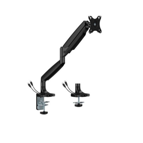 BrateckLDT82-C012UC SINGLE SCREEN HEAVY-DUTY GAS SPRING MONITOR ARM WITH USB PORTS For most 17