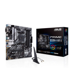 ASUS AMD B550M PRIME B550M-A WIFI II (Ryzen AM4) MicroATX Motherboard, Dual M.2, PCIe 4.0, Wi-Fi 6, 1 Gb Ethernet, HDMI, DVI-D, D-Sub, SATA 6G