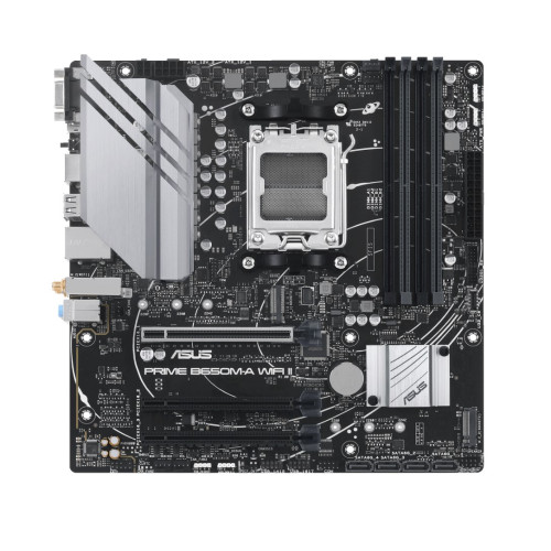 ASUS AMD B650M PRIME B650M-A WIFI II-CSM (AM5) Micro-ATX Motherboard  4x DDR5 192GB, 1x PCIe 4.0 x16 slot,2 x M.2 slots, 4 x SATA,Wi-Fi 6 1 x HDMI.1