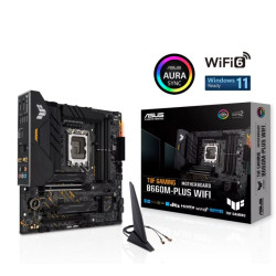 ASUS B660M TUF GAMING B660M-PLUS WIFI  Intel LGA 1700  mATX Motherboard 4 xDDR5~192GB, 1 x PCIe 5.0, 2 x M.2 slots, 4 x SATA , Realtek 2.5GB ,Wi-Fi 6