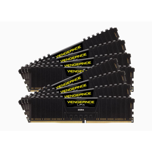 Corsair Vengeance LPX 128GB (8x16GB) DDR4 2666MHz C16 Desktop Gaming Memory Black - Vengeance Airflow Fan Assembly Included