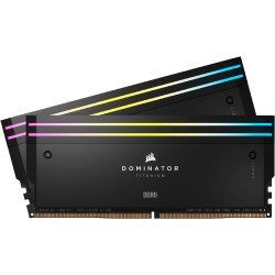 Corsair DOMINATOR® TITANIUM RGB 32GB (2x16GB) DDR5 DRAM 6000MT/s CL30 Intel XMP Memory Kit — Black