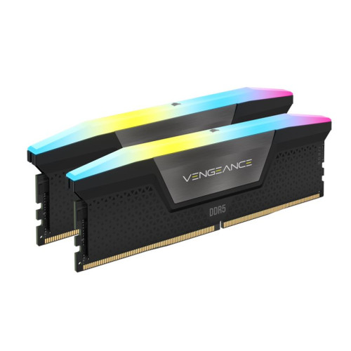 Corsair Vengeance RGB 32GB (2x16GB) DDR5 UDIMM 5200MHz C40 1.25V Desktop Gaming Memory Black