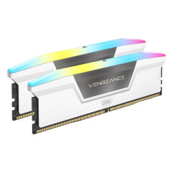 Corsair Vengeance RGB 32GB (2x16GB) DDR5 UDIMM 5200MHz C40 1.25V Desktop Gaming Memory White