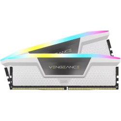 Corsair Vengeance RGB 32GB (2x16GB) DDR5 UDIMM 6000MHz C36 1.4V Desktop Gaming Memory White