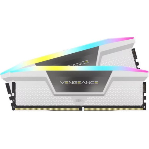 Corsair Vengeance RGB 32GB (2x16GB) DDR5 UDIMM 6000MHz C36 1.4V Desktop Gaming Memory White