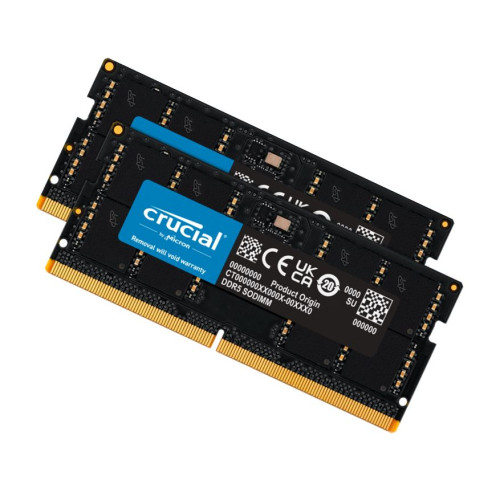 Crucial 32GB (2x16GB) DDR5 SODIMM 4800MHz C40 1.1V Notebook Laptop Memory