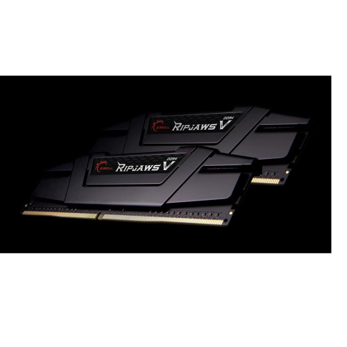 G.SKILL F4-3200C16D-64GVK 64GB (2 x 32GB)/ PC4-25600 / DDR4 3200 Mhz/ Timings 16-18-18-38/ Voltage 1.35V/ RipjawsV