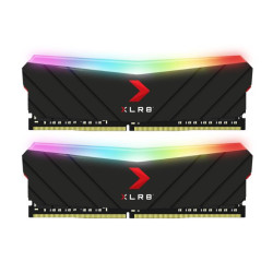 (LS) PNY XLR8 32GB (2x16GB) DDR4 UDIMM 3200Mhz RGB CL16 1.35V Black Heat Spreader Gaming Desktop PC Memory