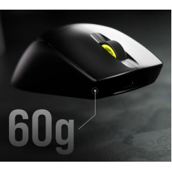 Corsair M75 Air Slipstrem Wireless up to 34hrs and 100hrs with BT. 60g,  26,000 DPI Optical Sensor, iCUE Software.  Gaming Mouse Black