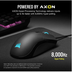 Corsair SABRE RGB PRO CHAMPION SERIES Gaming Mice - RGB, Ultra Lightweight, 18,000 DPI sensor,  Axon 8,000 Hz Hyper-Polling, Flexible weave Cable (LS)