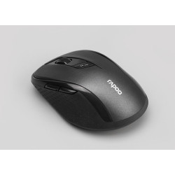 RAPOO M500 Multi-Mode, Silent, Bluetooth, 2.4Ghz, 3 device Wireless Optical Mouse - Simultaneously Connect up to 3 Devices, Windows Compatible